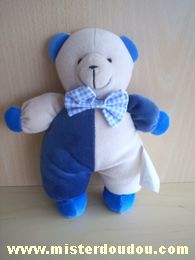 Doudou Ours 0 Bleu beige 