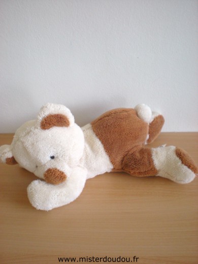 Doudou Ours 0 Ecru marron 
