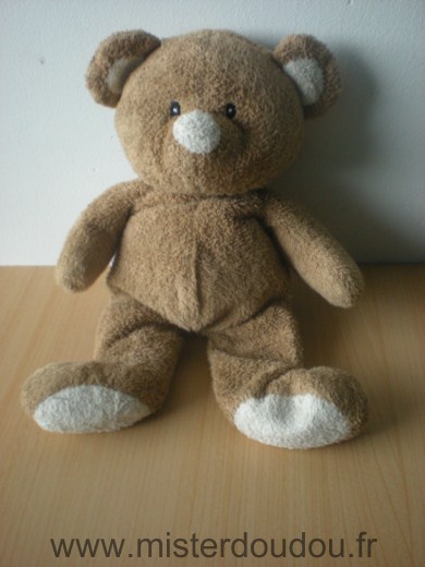 Doudou Ours 0 Marron blanc 