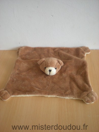 Doudou Ours 0 Marron jaune dessous 