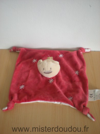 Doudou Ours Absorba Rouge étoiles blanches 