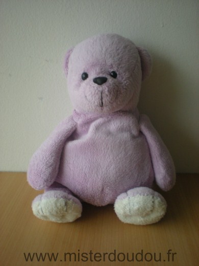 Doudou Ours Ajena Mauve 