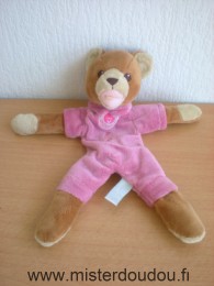 Doudou Ours Anima Marron habit rose anima doo 