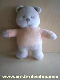 Doudou Ours Auchan Beige rose 