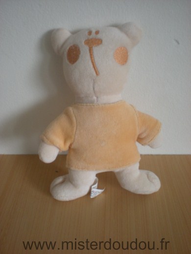 Doudou Ours Auchan Beige tshirt orange 