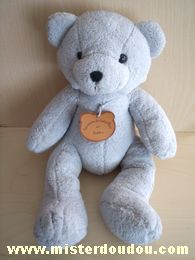 Doudou Ours Babibou Gris Inscription : 