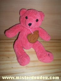 Doudou Ours Babibou Rouge 