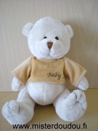 Doudou Ours Baby bear Beige tshirt baby bear marron 