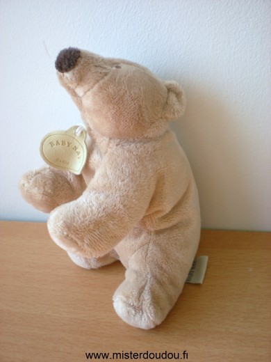 Doudou Ours Baby nat Beige 