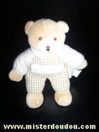 Doudou Ours Baby nat Beige vichy 