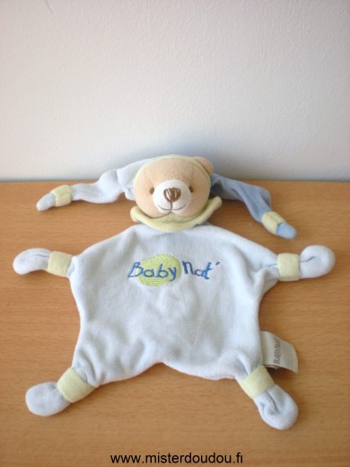 Doudou Ours Baby nat Bleu vert baby nat' 