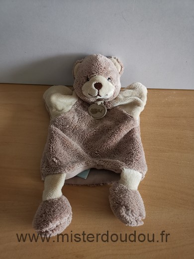 Doudou Ours Baby nat Marron beige 