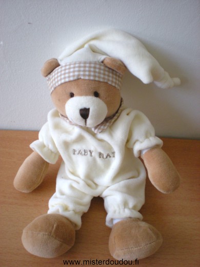 Doudou Ours Baby nat Marron ecru baby nat 