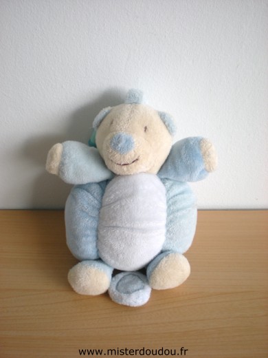 Doudou Ours Baby sun Bleu 