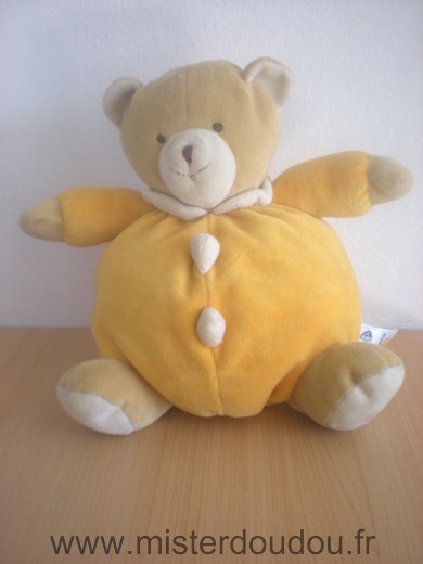 Doudou Ours Baby sun Jaune 