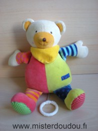 Doudou Ours Baby sun Multicolore Musical
bon état général sauf une légère trace sur le vert devant