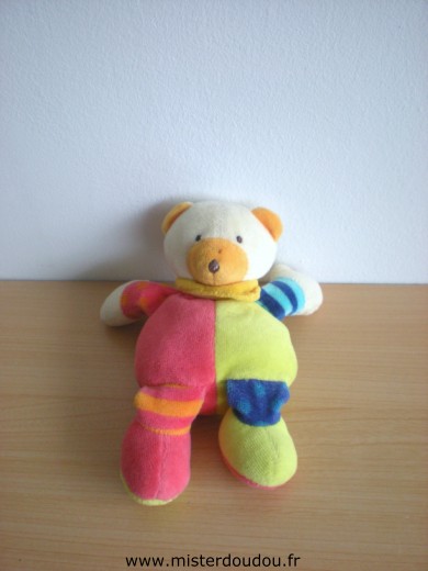 Doudou Ours Baby sun Multicolore 