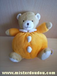 Doudou Ours Baby sun Orange 