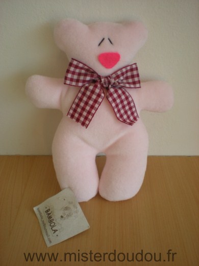 Doudou Ours Bambola Rose 