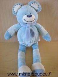 Doudou Ours Bengy Bleu 