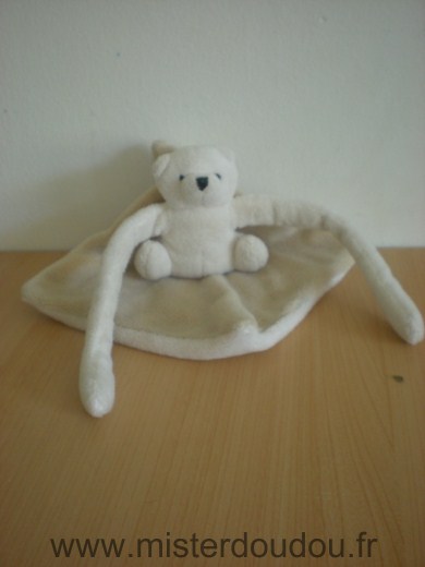 Doudou Ours Bnp Beige ecru weezbee 