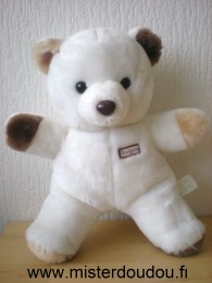 Doudou Ours Boulgom En peluche blanc marron 