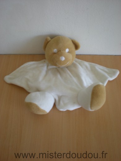 Doudou Ours Bp Beige blanc 