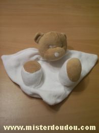 Doudou Ours Bp Blanc beige 