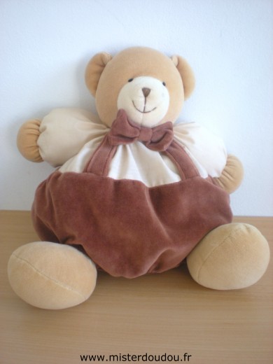 Doudou Ours Buathier Beige marron 