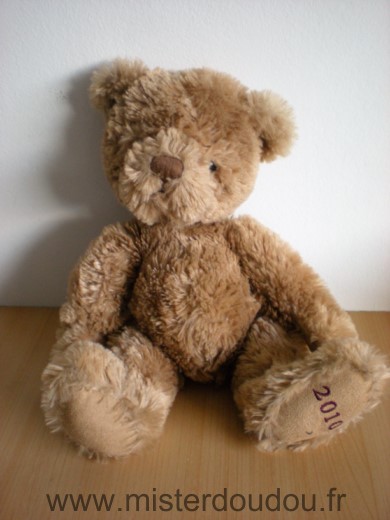 Doudou Ours Burberry Peluche beige 2010 sous la patte 