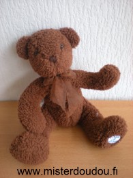 Doudou Ours Calin et bisous Marron 