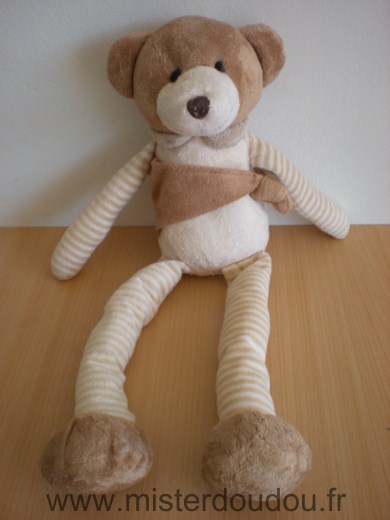 Doudou Ours Cmi Beige ecru 