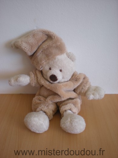 Doudou Ours Cmp Beige ecru 