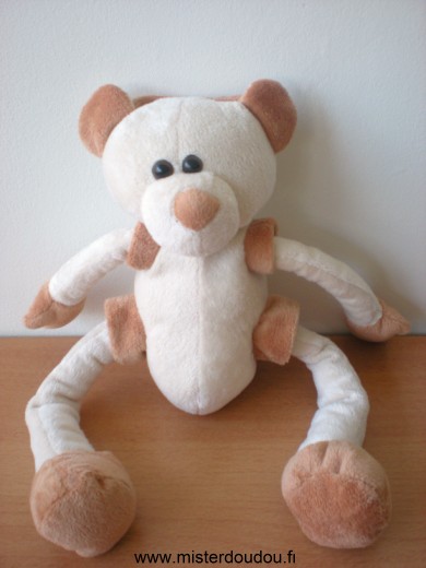 Doudou Ours Cmp Beige marron bras jambes coulissent 