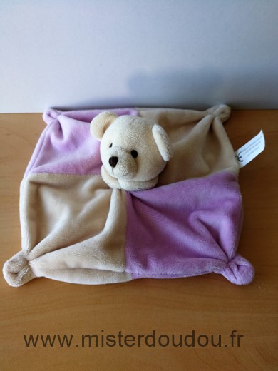 Doudou Ours Cmp Beige rose 