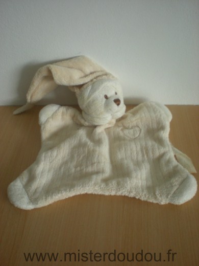 Doudou Ours Cmp Beige velours avec coeur 