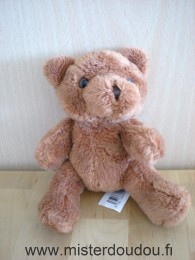 Doudou Ours Cmp Marron Billes marron pour les yeux, nez cousu marron