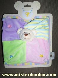 Doudou Ours Cmp Multicolore / pastel 