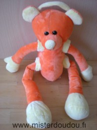 Doudou Ours Cmp Orange jaune 