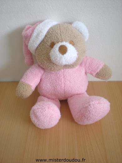 Doudou Ours Cmp Rose beige 