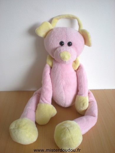 Doudou Ours Cmp Rose jaune 