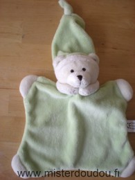 Doudou Ours Cmp Vert écru 