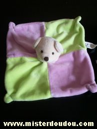 Doudou Ours Cmp Vert / violet 