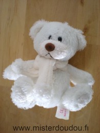 Doudou Ours Cobico Blanc 