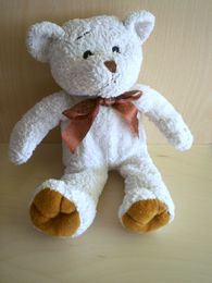 Doudou Ours Cobico Blanc marron 