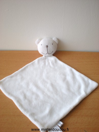 Doudou Ours Cocoon Blanc 