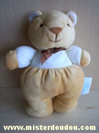 Doudou Ours Comptine Beige écru 