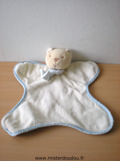 Doudou Ours Comptine Jaune bleu 