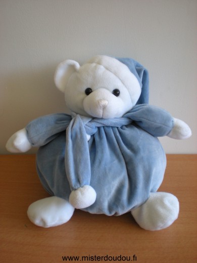 Doudou Ours Cp international Bleu blanc 