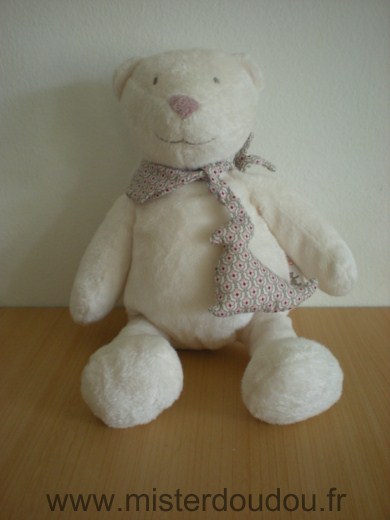 Doudou Ours Dimpel Loic ourson blanc 